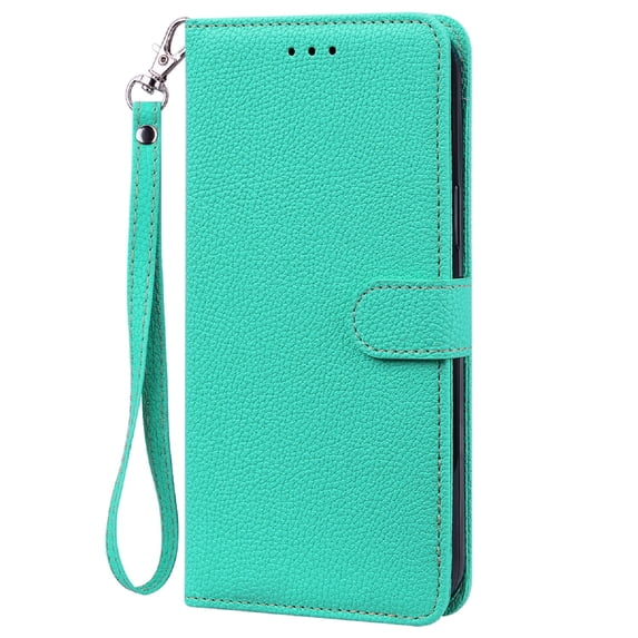 Premuim PU Leather Wallet Case Compatible for Samsung Galaxy Note 20, Card Slots Stand Feature Magnetic Clasp Short Strap Cover for Samsung Galaxy Note 20 6.7 Inch,Skyblue