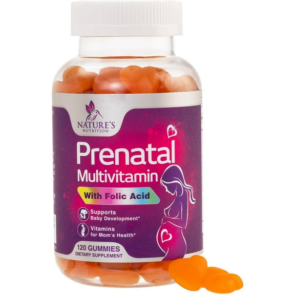Prenatal Vitamins for Women 1335mcg - Pregnancy Vitamins Gummies with Folic Acid, Vitamin A, C, D3, B12, B6 - Prenatal Multivitamin Gummy for for Fetal Support, Pregnant & Nursing Women - 120 Gummies