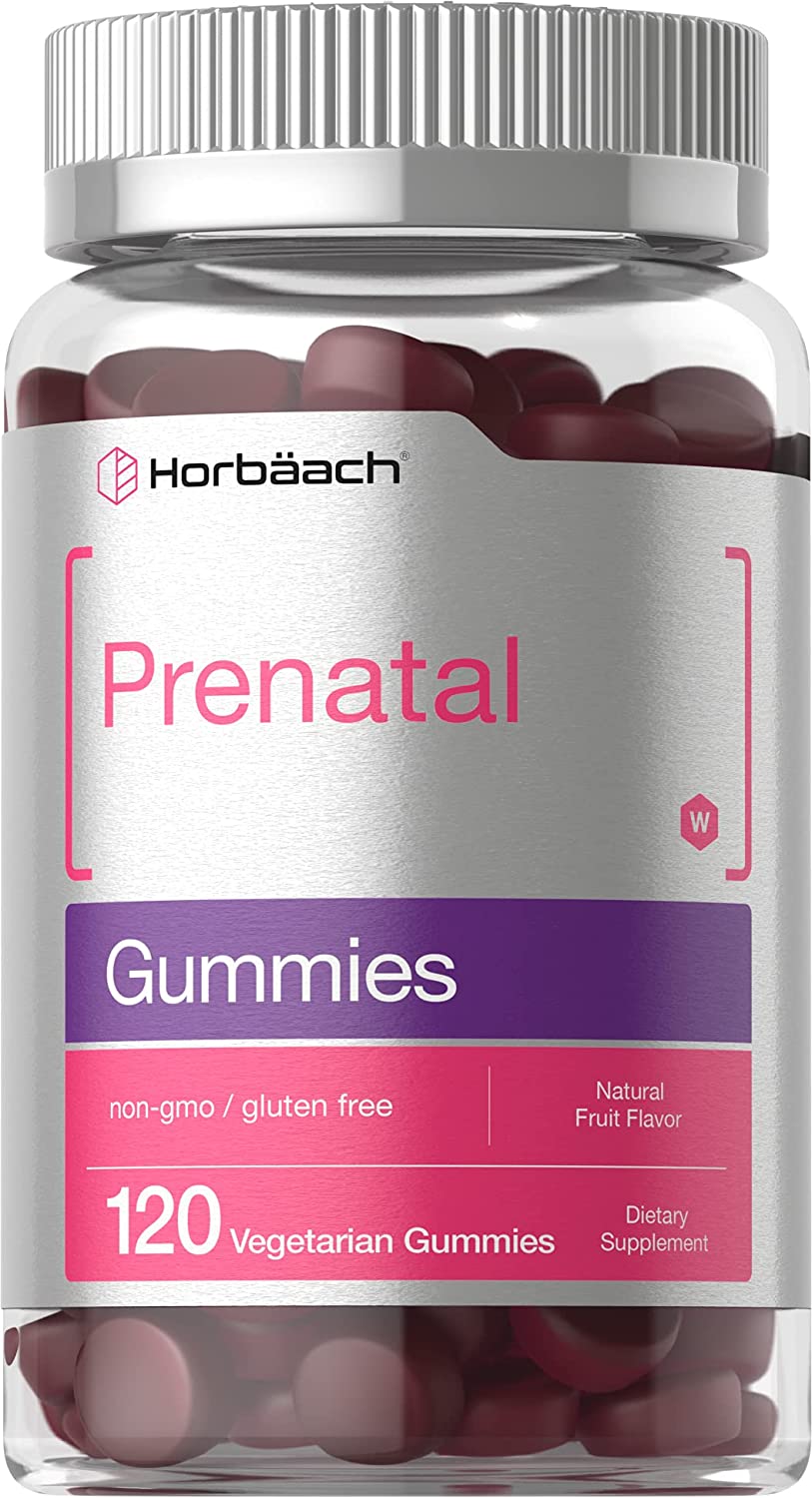 Prenatal Gummy Vitamins 120 Count Vegetarian, NonGMO & Gluten Free