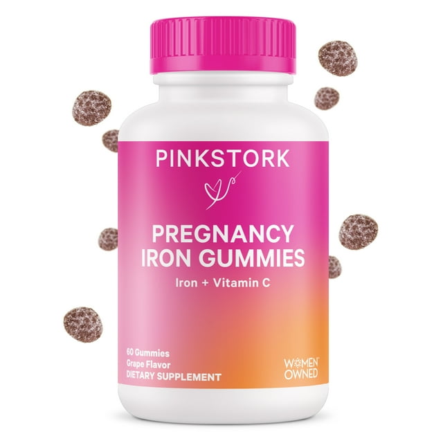 Pink Stork Pregnancy Iron Supplement Gummies Prenatal Iron & Vitamin C