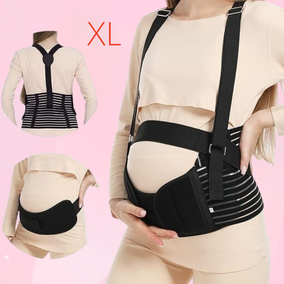 Prenatal Maternity Belt-Pregnancy Support-Waist/Back/Abdomen Band, Belly Brace with Adjustable/Breathable, X-Large, Black