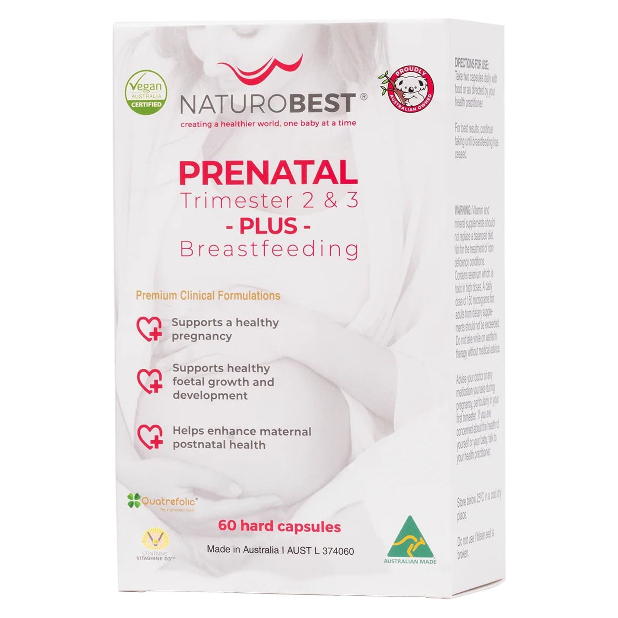 Prenatal Trimester 2 & 3 Plus Breastfeeding by NATUROBEST Prenatal