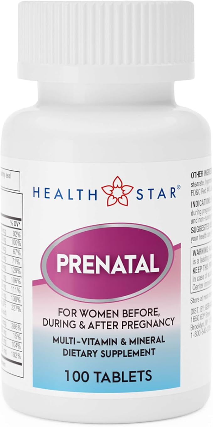 Prenatal Vitamins for Women Before, During & After Pregnancy Prenatal-Postnatal Multivitamins with Folic Acid & Minerals for Pregnancy Support| Daily Pregnancy Supplement, 100 Tablets