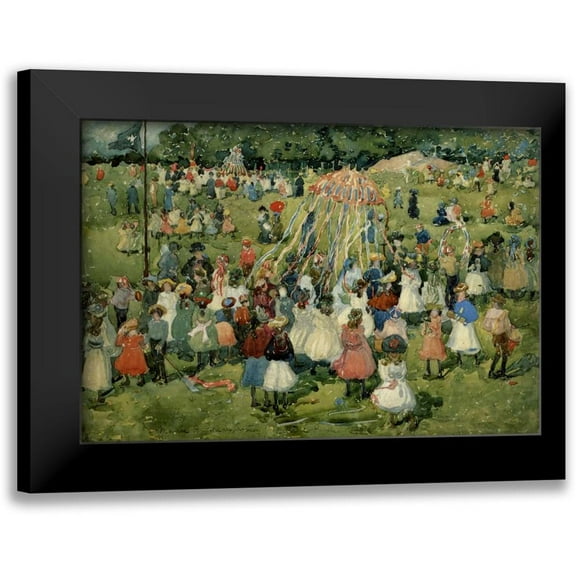 Prendergast, Maurice Brazil 14x11 Black Modern Framed Museum Art Print Titled - May Day Central Park