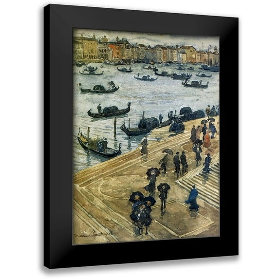 Prendergast, Maurice Brazil 14x18 Black Modern Framed Museum Art Print Titled - Rainy Day Venice 1899