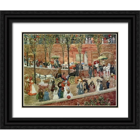 Prendergast, Maurice Brazil 18x15 Black Ornate Wood Framed with Double Matting Museum Art Print Titled - Monte Pincio Rome