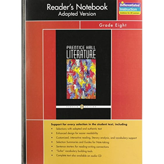 Pre-Owned Prentice Hall Literature Readers Notebook Adapted Version Paperback PRENTICE HALL