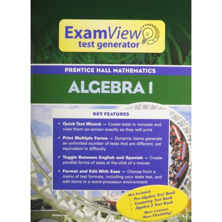 Prentice Hall Math Algebra 1 Examview Test Generator Booklet with CD 2004c