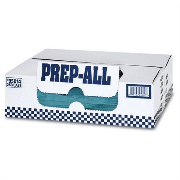 MDI Prep-All 95014 Flat Supreme Towel, 12 x 14 in, 250, Creped Spunlace, Blue, Flat