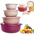thumbnail image 1 of Prep Bowls with Lids- Wide and Deep Nesting Plastic Small Mixing Bowl Set with Lids, 4 Piece Set - Wide Bowls, Blue, 1 of 6