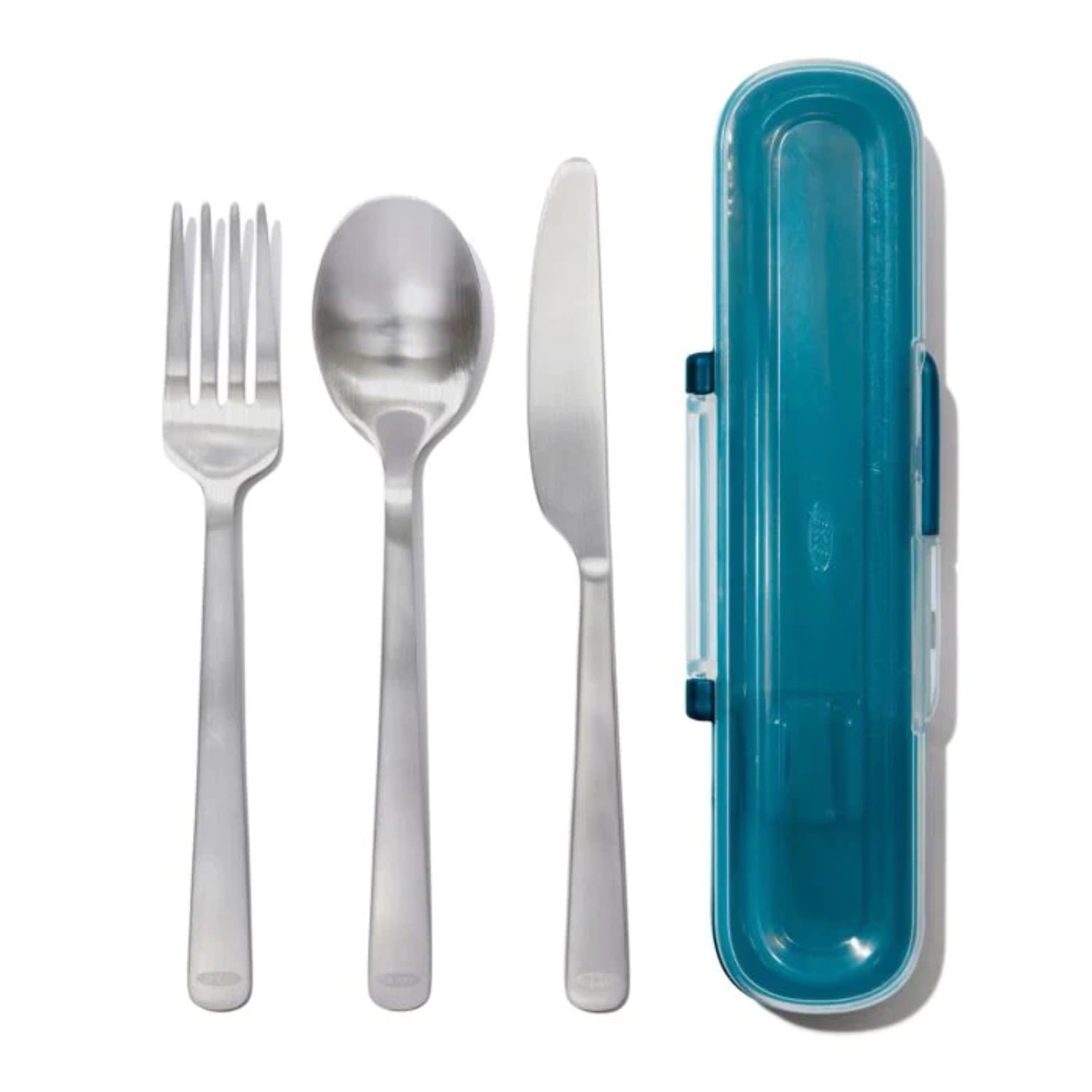 Cool Gear 3-Pack Travel Reusable Utensil Set with Slider Carry Case