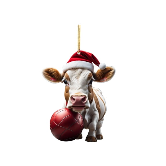 Prep Your Home for The Holiday Matoen Christmas Tree Bull Pendant Acrylic Christmas Pendant Christmas Ornament Christmas Tree Decoration Christmas Gift