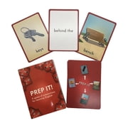 Prep It English Flashcards Game with Sight Words and Prepositions Cards