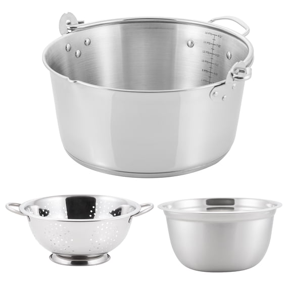 PrepNCook by McSunley 9Qt Maslin Pan Preserves Plus Bundle
