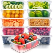 Prep Naturals - Food Storage Containers with Lids - Plastic Meal Prep Containers - 10 Pack, 25 ounce