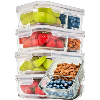 Glass Meal Prep Containers Compartment