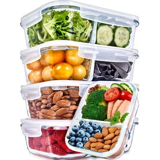 Large Glass Meal Prep Containers, [5 Pack, 36Oz, 4.5Cups] Glass Food  Storage Co