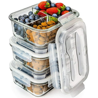 Badymincsl Divided Tray with Lid Sealed Sectioned Fruit Snack Serving Platter Vegetable Storage with 5 Compartments Snackle Box Charcuterie Container