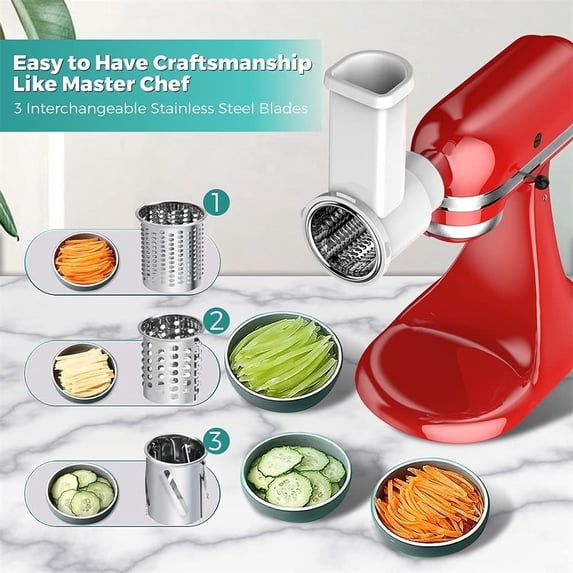 Prep Slicer & Shredder Attachment for KitchenAid Stand Mixer Food Home Kitchen