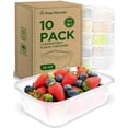 thumbnail image 1 of PrepNaturals 10 Pack Meal Prep Containers - 10 Pack of 25 Oz 100% BPA-free Plastic Food Storage Containers with Lids - Reusable Plastic Containers with Lids - Dishwasher Safe Lunch Containers, 1 of 8