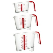 PrepSolutions 3 Piece Liquid Measuring Cup Set with Easy Read Measurements