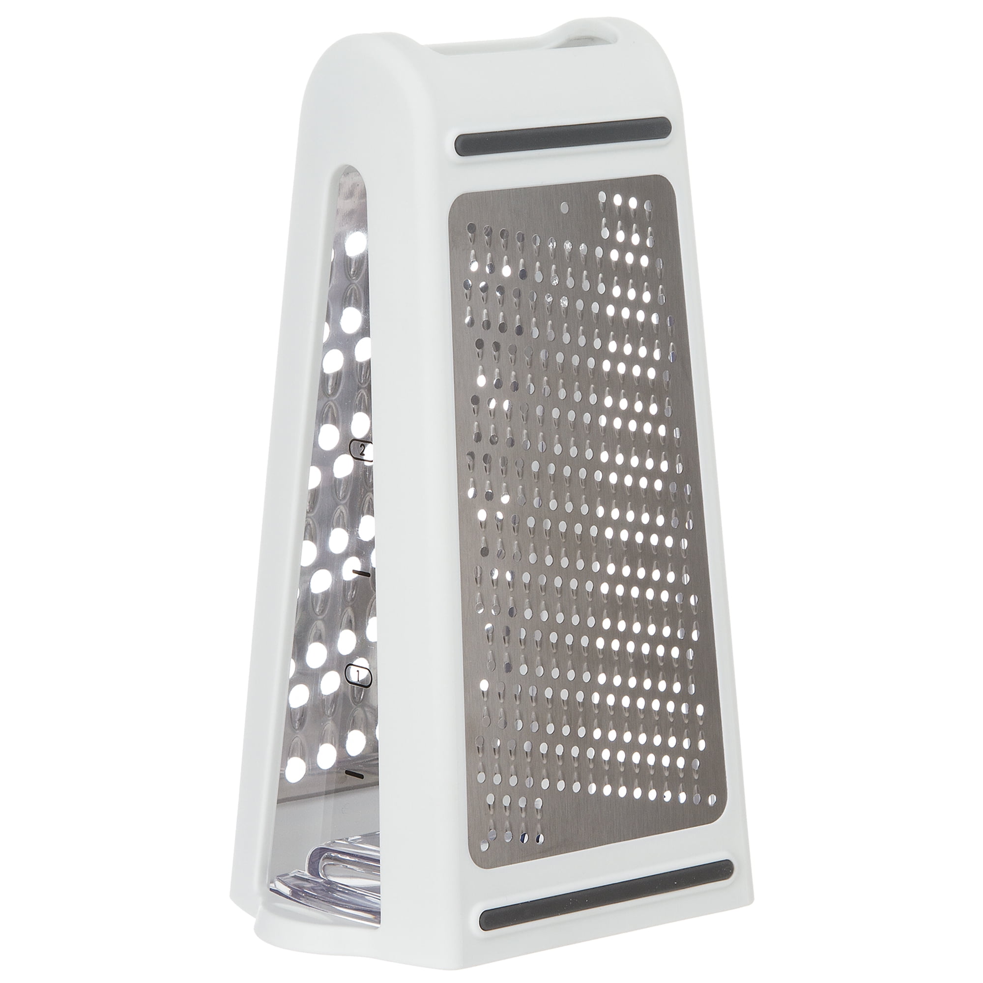 Prep Solutions Stainless Steel Hand-Held Medium Grater With Cover