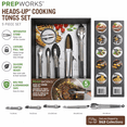 thumbnail image 1 of Prepworks Heads-Up Cooking Tongs 5 Piece Set Gray, 1 of 4