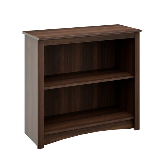 Prepac 2-Shelf Bookcase, Rich Espresso Laminate