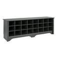 thumbnail image 1 of Prepac 24 pair Shoe Storage Cubby Bench, Black, 1 of 16