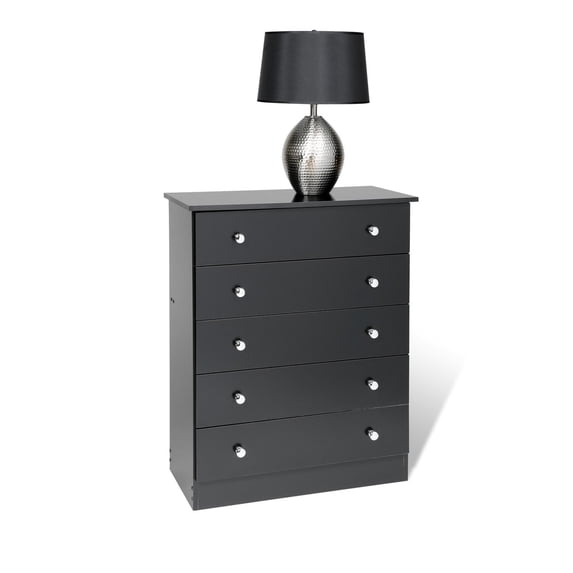 Prepac Juvenile 5 Drawer Chest in Black