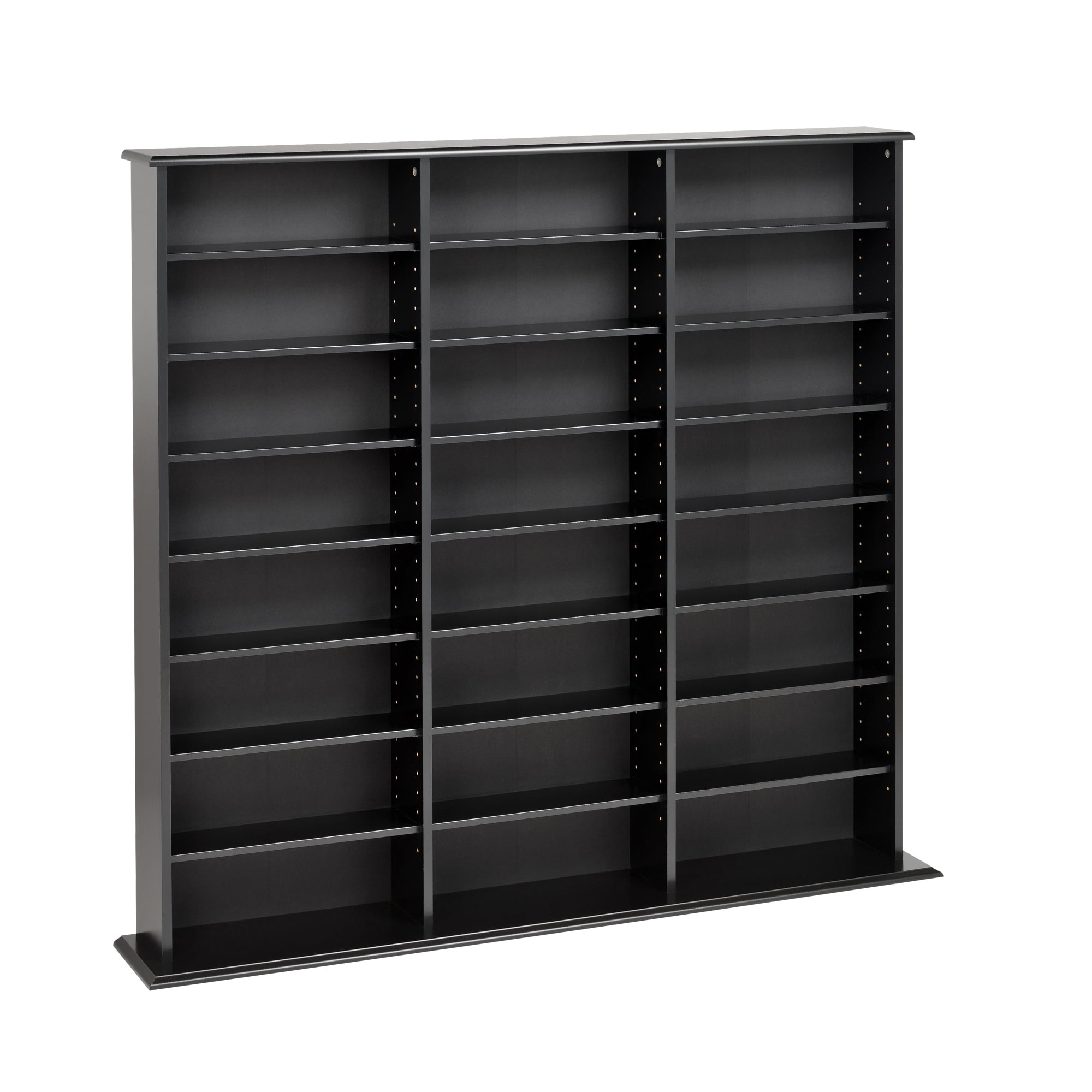 Prepac 51" Triple CD DVD Wall Media Storage Rack in Black