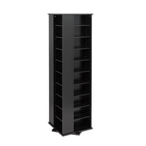 Prepac 64" 4-Sided CD DVD Spinning Media Storage Tower in Black