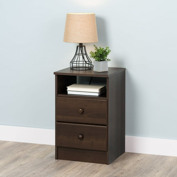 Prepac Astrid 2-Drawer Nightstand, Rich Espresso