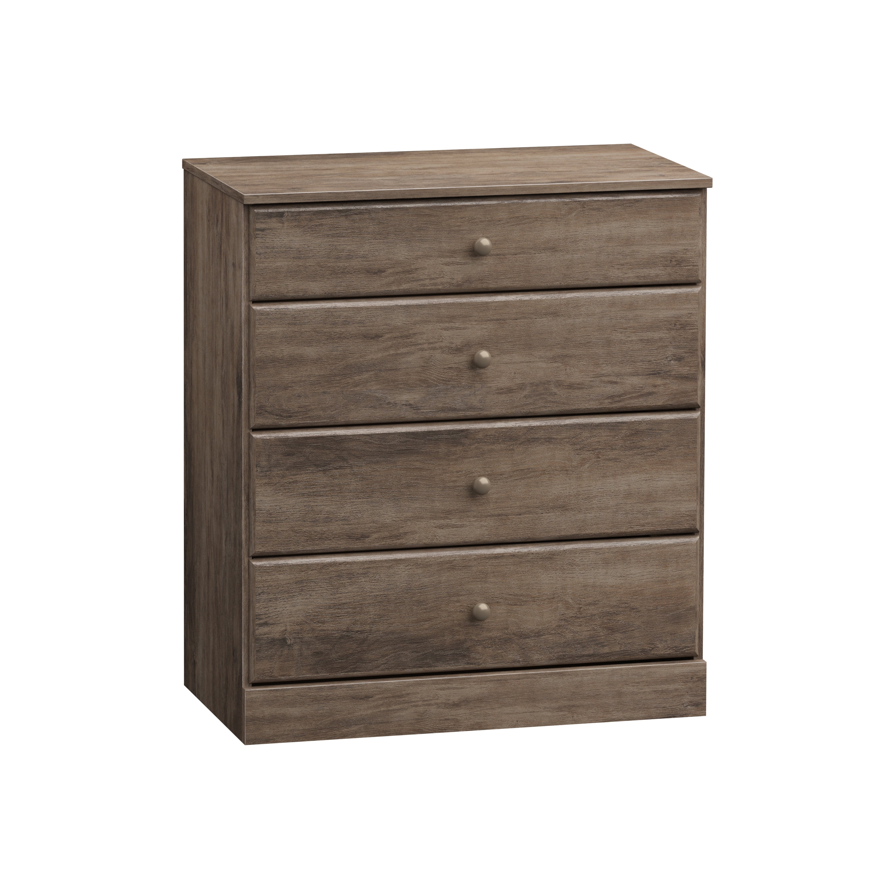 Drifted Gray Astrid 4-Drawer Lacquered Pine Chest