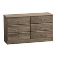 thumbnail image 1 of Prepac Astrid 6-Drawer Double Dresser, Drifted Gray, 1 of 12