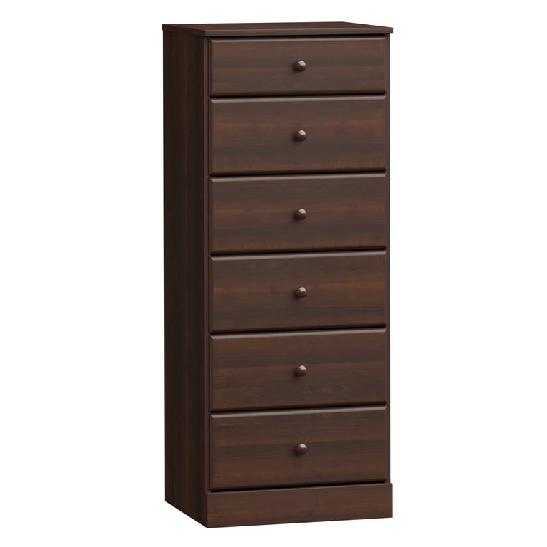 Prepac Astrid 6-Drawer Tall Chest, Rich Espresso, Contemporary