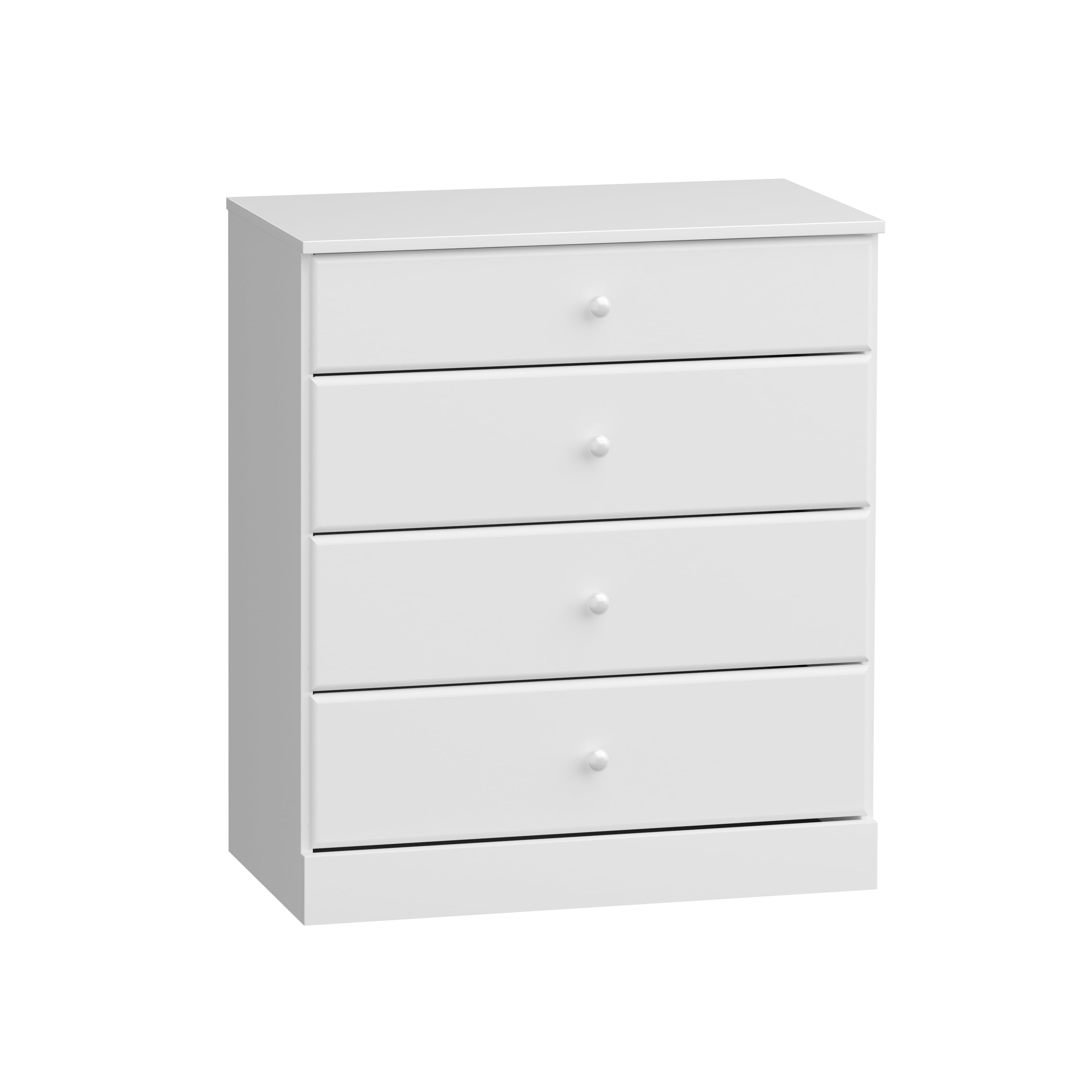 Astrid 42.5" White MDF Vertical 4-Drawer Dresser
