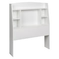 thumbnail image 1 of Prepac Astrid Twin Storage Headboard with Side Compartments, White, 1 of 4