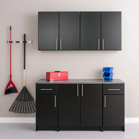 Prepac Black Elite Utility Storage Cabinet Set B - 5 Pieces