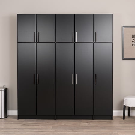 Prepac Black Elite Utility Storage Cabinet Set C - 6 Pieces