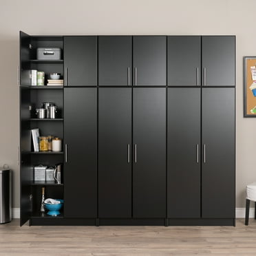 Prepac Black Elite Utility Storage Cabinet Set D - 6 Pieces