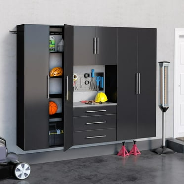 Prepac Black HangUps 90" Storage Cabinet Set G - 4pc