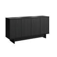 thumbnail image 1 of Prepac Black Oak Finnley Sideboard Cabinet Buffet Cabinet with Storage Accent Cabinet for Living Room, Kitchen, Entryway Cabinet with Adjustable Shelves Push Latch System 16"D x 61.5"W x 30.75"H, 1 of 12