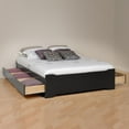 thumbnail image 1 of Prepac Coal Harbor Full/Double 6 Drawer Platform Storage Bed - Black, 1 of 6