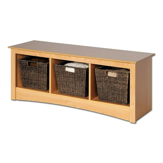 Prepac Cubbie Bench - Color:Maple-Color:Maple