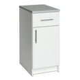 thumbnail image 1 of Prepac Elite 16" Storage Cabinet, White Storage Cabinet, Base Cabinet, Bathroom Cabinet with 1 Drawer and Adjustable Shelf 24" D x 16" W x 36" H, WED-1636, 1 of 16