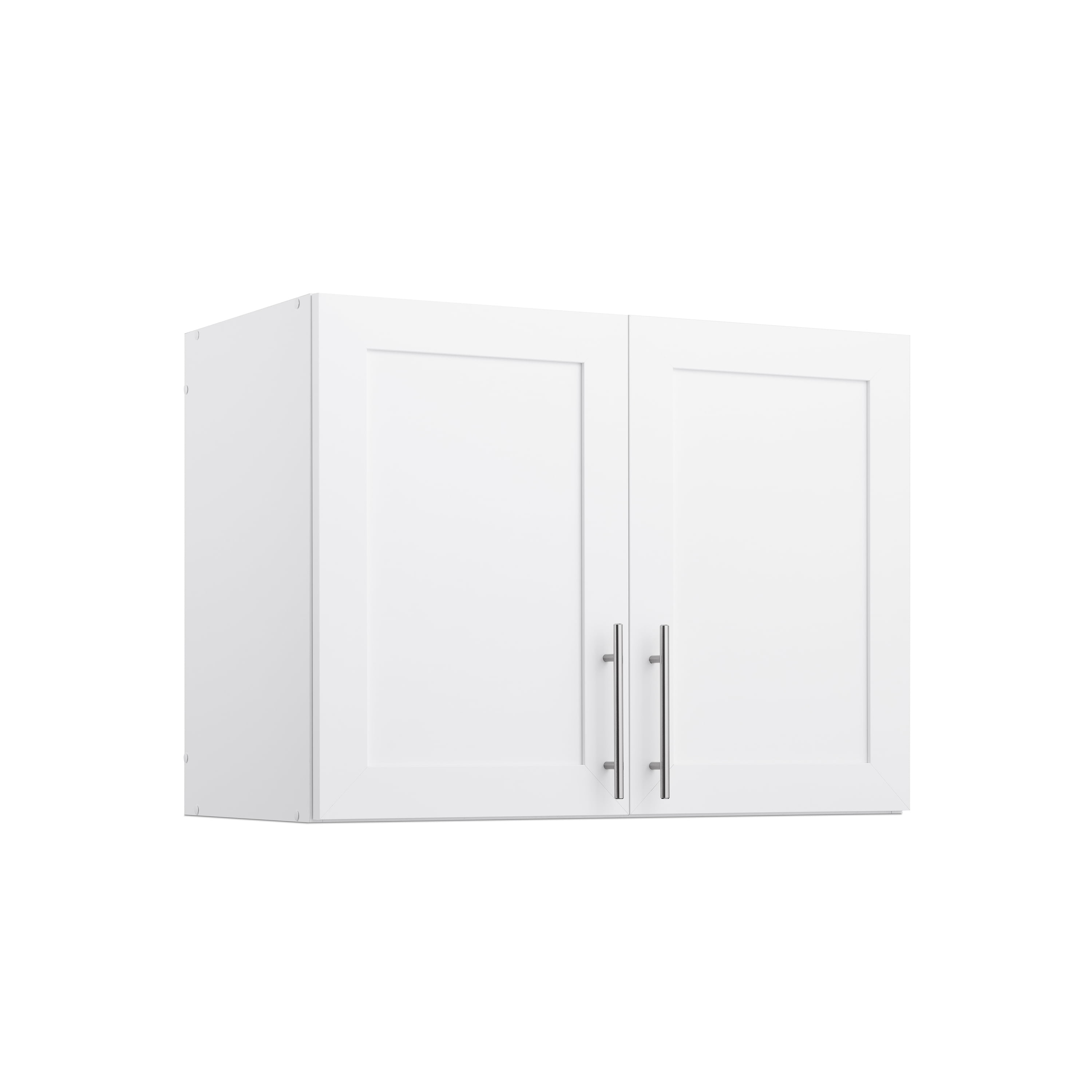 Prepac Elite 24" H Wall Cabinet with Panel Doors, White Storage Cabinet, Bathroom Cabinet, Pantry Cabinet with with 1 Adjustable Shelf 16.75" D x 32" W x 24" H, WSUR-1002-1