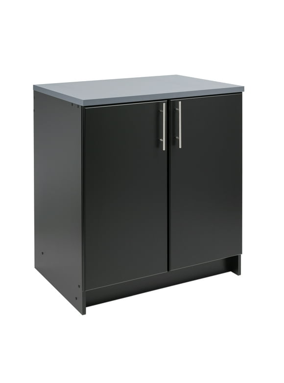 Prepac Elite 32" Storage Cabinet, Black Storage Cabinet, Base Cabinet, Bathroom Cabinet with 1 Adjustable Shelf 24" D x 32" W x 36" H, BEB-3236
