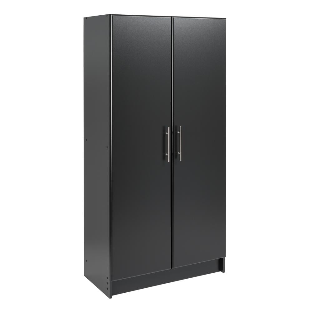 Elite Black 50" Laminated Composite Wood Cabinet with Adjustable Shelving