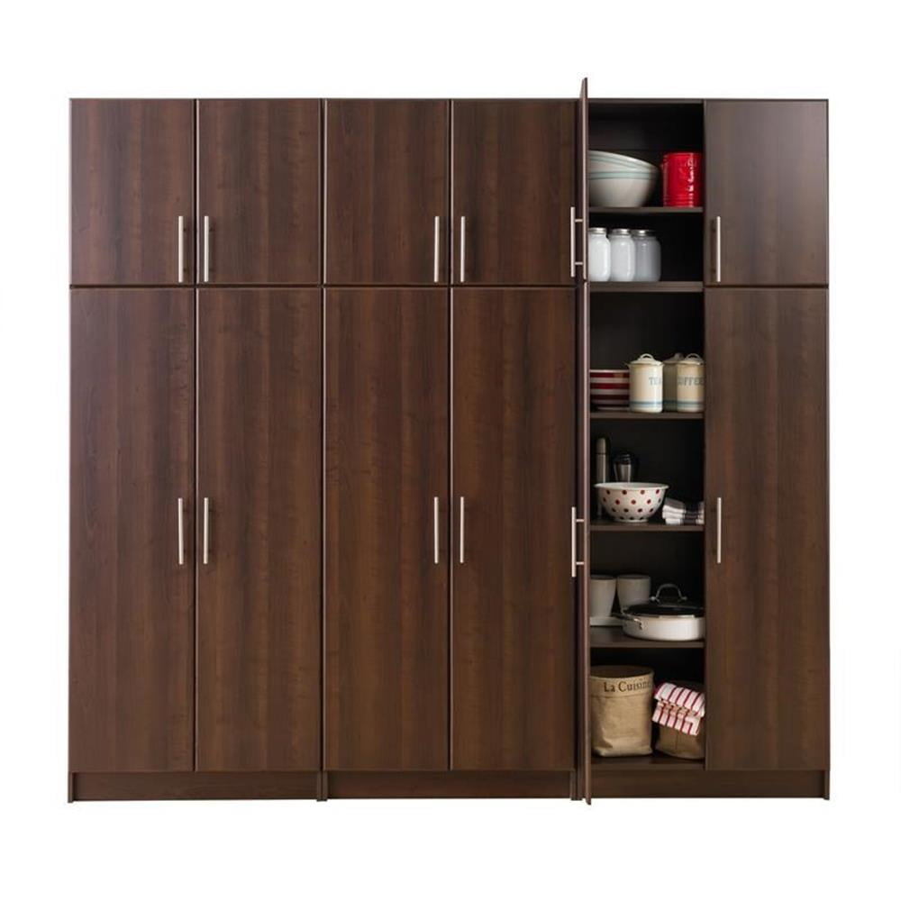 Espresso Freestanding Cabinet with Adjustable Shelving